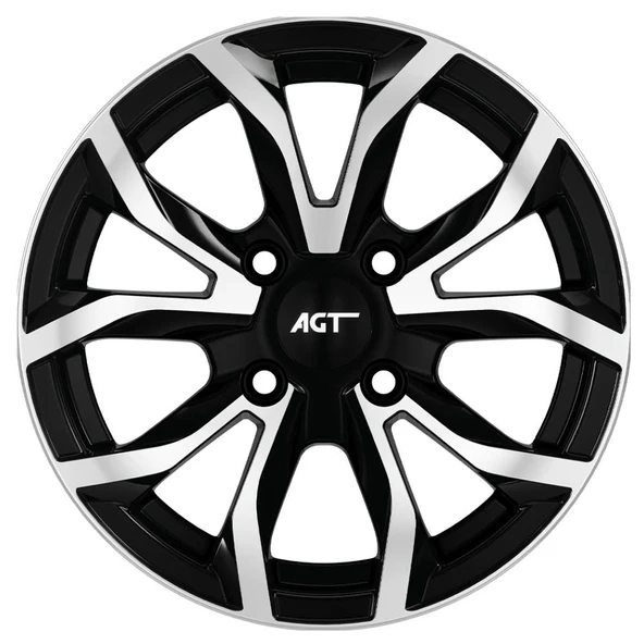 AGT Wheels 16 inç 4*100 ET35 Siyah-Beyaz Jant Takımı (J-6241) ürün görseli 1