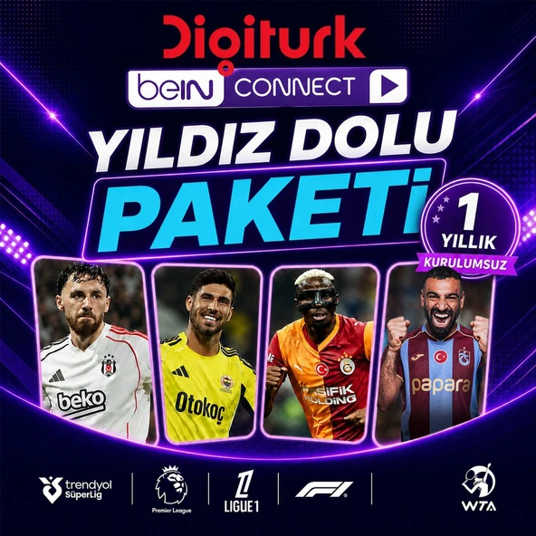 Digiturk 1 Yıllık Süper Lig Paketi Web Cep Tablet Smart TV Apple TV 4k Android TV Kurulumsuz