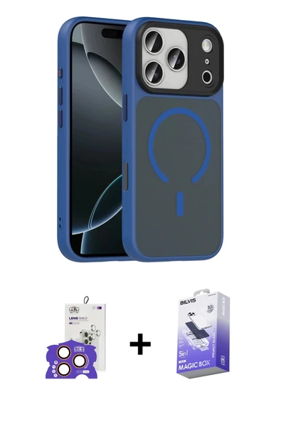 MARSİLYAN™- iPhone 17 Pro Max Kılıf Doruk Form Serisi - Siyah Bilvis 5in1 5D Magic Hayalet Cam Ekran Koruyucu + Bilvis T ürün görseli 1