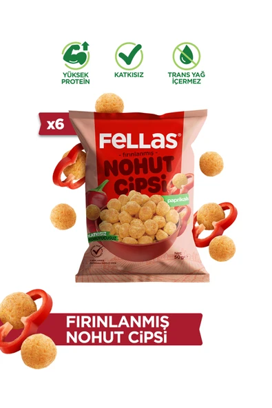 Nohut Cipsi - Paprika (50 g) x 6 Adet ürün görseli 1