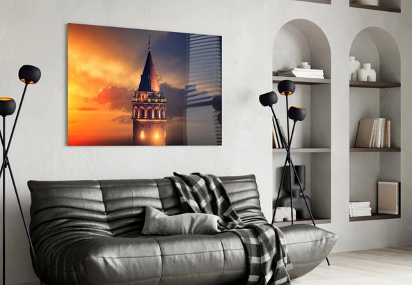 Galata Kulesi Cam Tablo - Resim 4
