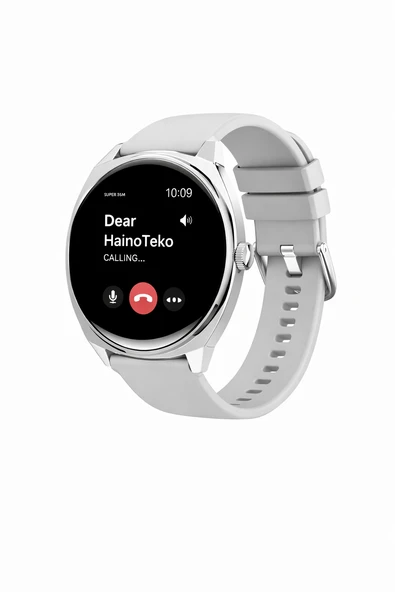 HainoTeko-16 Amoled Ekran Waterproof 3 Kordonlu Akıllı Saat Gümüş Premium Set ürün görseli 1