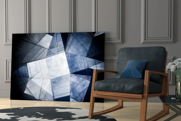 Geometrik Mimarlık Cam Tablo - Resim 6