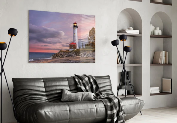 Deniz feneri Cam Tablo - Resim 4