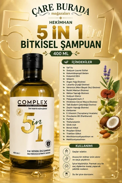 Complex 5 in 1 Bitkisel Özlü Şampuan 400 Ml - Resim 2