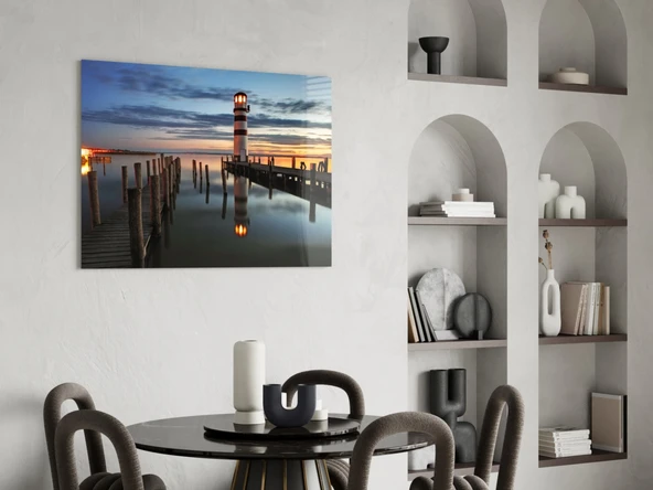 Deniz feneri Cam Tablo - Resim 5