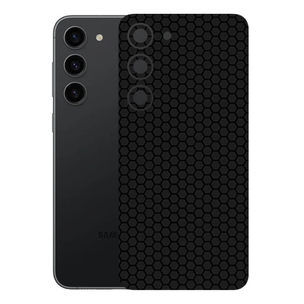 Samsung Galaxy S23 ile Uyumlu Bumper Serisi Premium Arka Kapak Kaplama(Kenarlar Yoktur!)  Siyah ürün görseli 1
