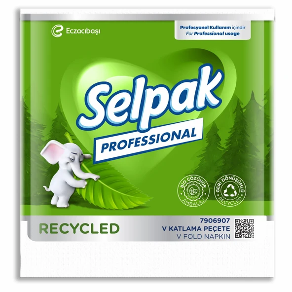 Selpak Professional Recycled V Katlama Peçete 250 Yaprak  18 Paket  Toplam 4500 Yaprak ürün görseli 1