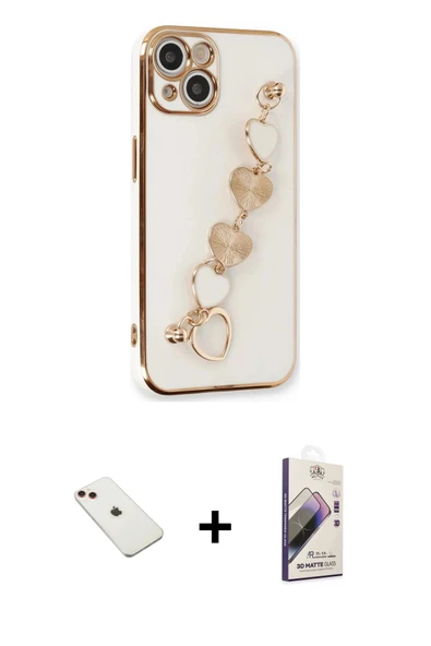 MARSİLYAN™- iPhone 14 Kılıf Nova Işık Prime - Siyah Bilvis 3D Mat Cam Ekran Koruyucu + Diamond Kamera Lens - KI ürün görseli 1
