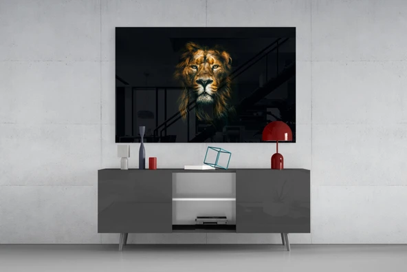 Aslan Cam Tablo - Resim 8
