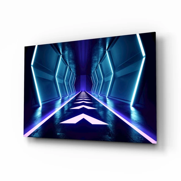 Neon Işıklar Cam Tablo ürün görseli 1