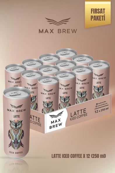 Max Brew Soğuk Kahve Latte 250 ml 12 Adet ürün görseli 1