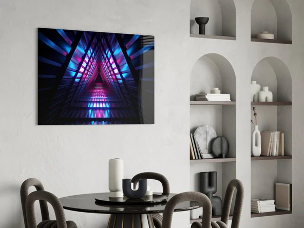 Neon Işıklar Cam Tablo - Resim 5