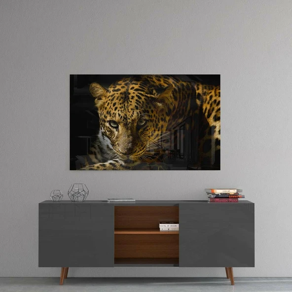 Leopar Cam Tablo - Resim 4