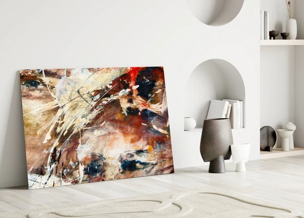 Soyut Renkler Cam Tablo - Resim 3