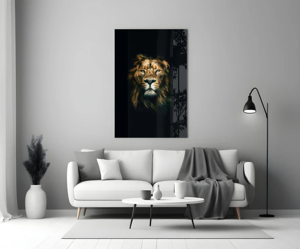 Aslan Cam Tablo - Resim 3