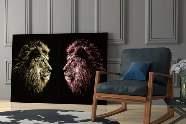 Aslan Cam Tablo - Resim 6