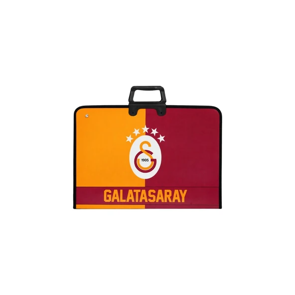 Galatasaray Lisanslı Parçalı Amblem Baskılı Proje Çantası - Askılı Fermuarlı Resim Çantası 35X50 cm ürün görseli 1