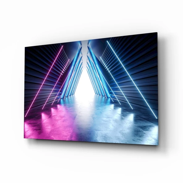 Neon Işıklar Cam Tablo ürün görseli 1