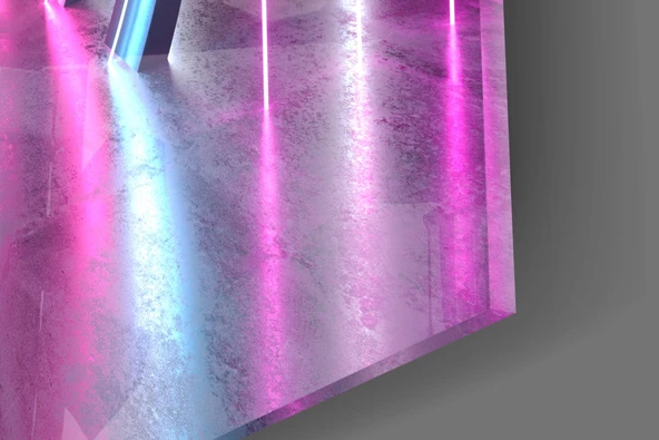 Neon Işıklar Cam Tablo - Resim 7