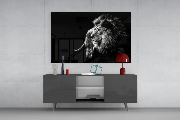 Aslan Cam Tablo - Resim 8