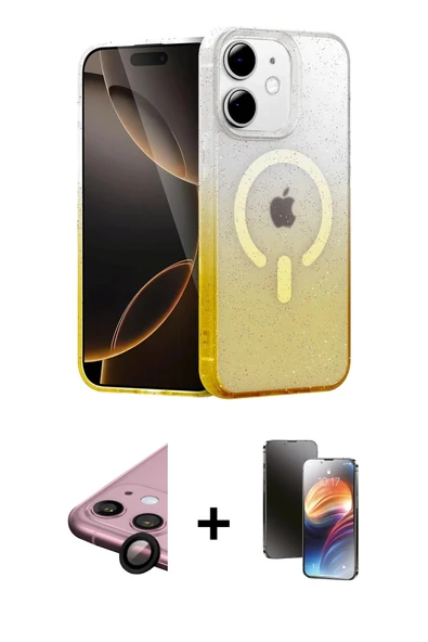 MARSİLYAN™- iPhone 11 Kılıf Eksen Minimal Özel Seri - Siyah 3D Antistatik Mat Seramik Nano Ekran Koruyucu + Raze Metal K ürün görseli 1
