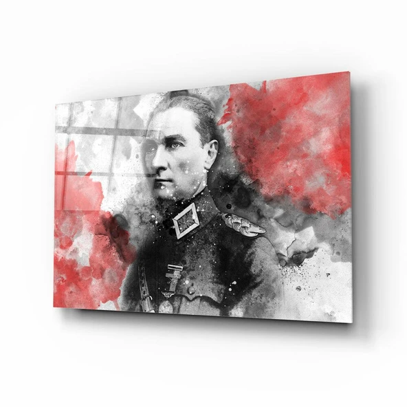 Baş Kumandan Atatürk Cam Tablo ürün görseli 1