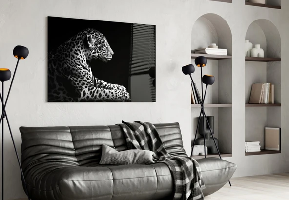 Leopar Cam Tablo - Resim 4