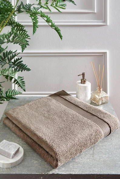 Özdilek -Woven Bej- Süper Yumuşak Büyük Boy Banyo Havlusu (90x150) ürün görseli 1