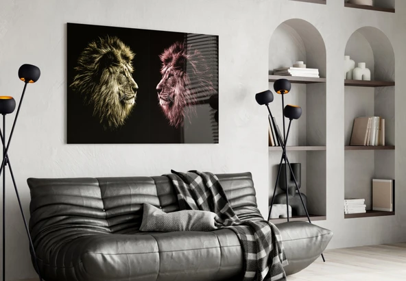 Aslan Cam Tablo - Resim 4