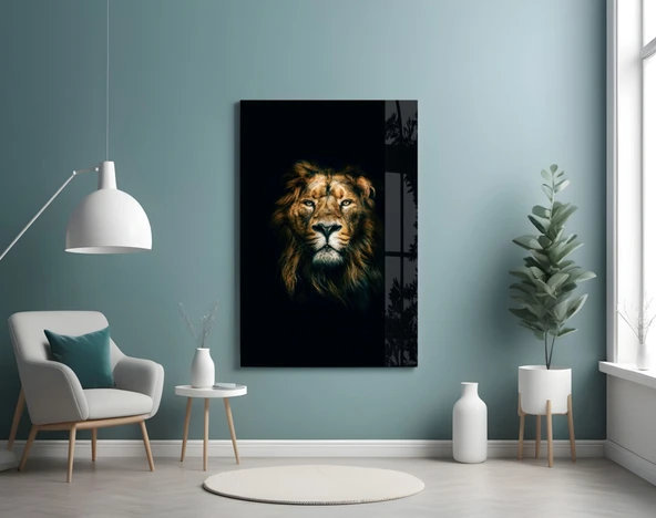 Aslan Cam Tablo - Resim 4