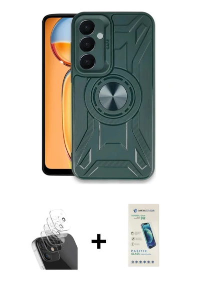 MARSİLYAN™- Galaxy A15 4G Kılıf Nova Yansıma Prime - Şeffaf Pasifik Cam Ekran Koruyucu + Kamera Lens Koruma Cam - SF ürün görseli 1