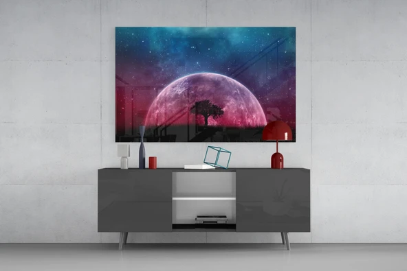 Mistik Gece Cam Tablo - Resim 8