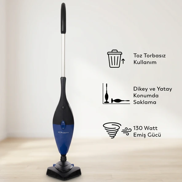 Conti CSC-305 Zeus Plus Dikey Elektrikli Süpürge Mavi ürün görseli 1
