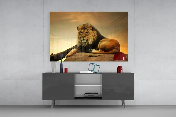 Aslan Cam Tablo - Resim 8