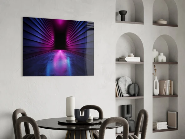 Neon Işıklar Cam Tablo - Resim 5