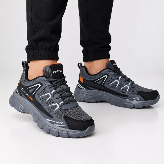 SKY MAX ERKEK SNEAKER AYAKKABI GRİ 40-45 ürün görseli 1