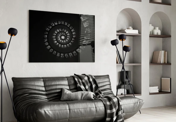 Spiral Merdivenler Cam Tablo - Resim 4