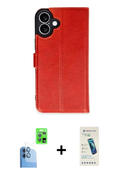 MARSİLYAN™- iPhone 16 Plus Kılıf Siluet Işık Serisi - Şeffaf Pasifik Cam Ekran Koruyucu + Raze Metal Kamera Lens - LT ürün görseli 1