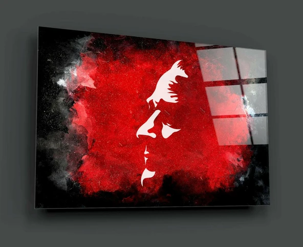 Atatürk Cam Tablo - Resim 2