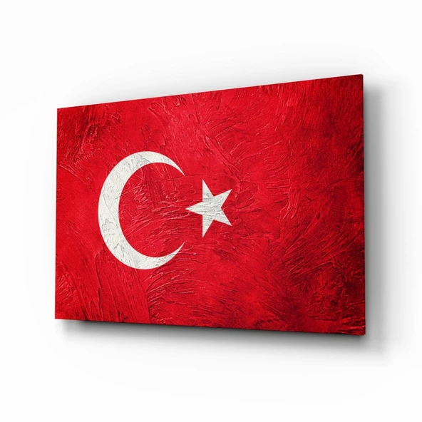 Türk Bayrağı Cam Tablo ürün görseli 1