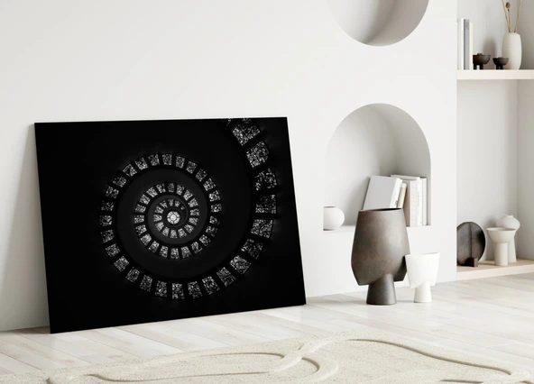 Spiral Merdivenler Cam Tablo - Resim 3