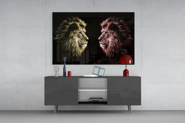 Aslan Cam Tablo - Resim 8