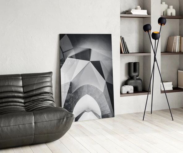 Mimari Geometrik Şekiller Cam Tablo - Resim 5