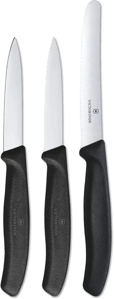 Victorinox 3 Parça Soyma Bıçağı Seti 6.7113.3 Siyah ürün görseli 1