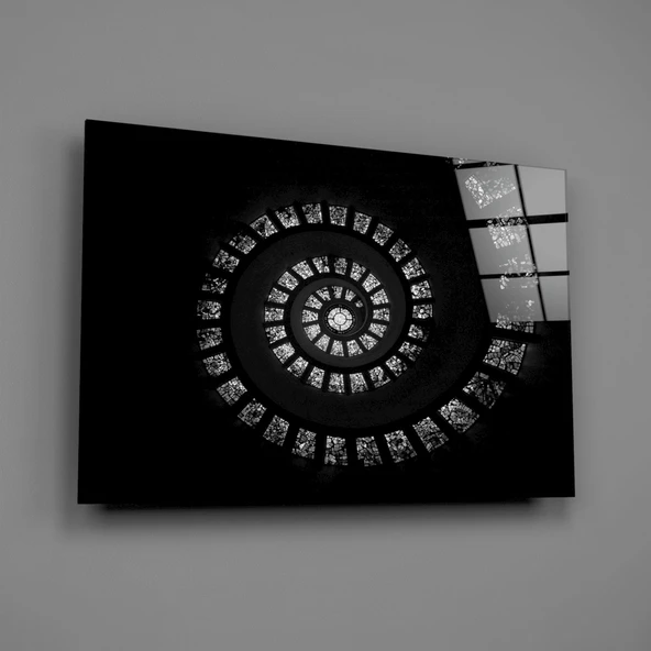 Spiral Merdivenler Cam Tablo - Resim 2
