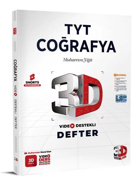 3d TYT Coğrafya Video Destekli Defter ürün görseli 1