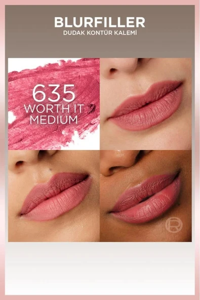 Blurfiller Dudak Kontür Kalemi - 635 Worth It Medium - Resim 3