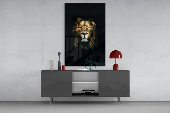 Aslan Cam Tablo - Resim 8
