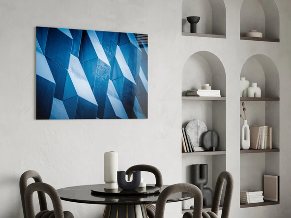 Mimari Geometrik Şekiller Cam Tablo - Resim 5
